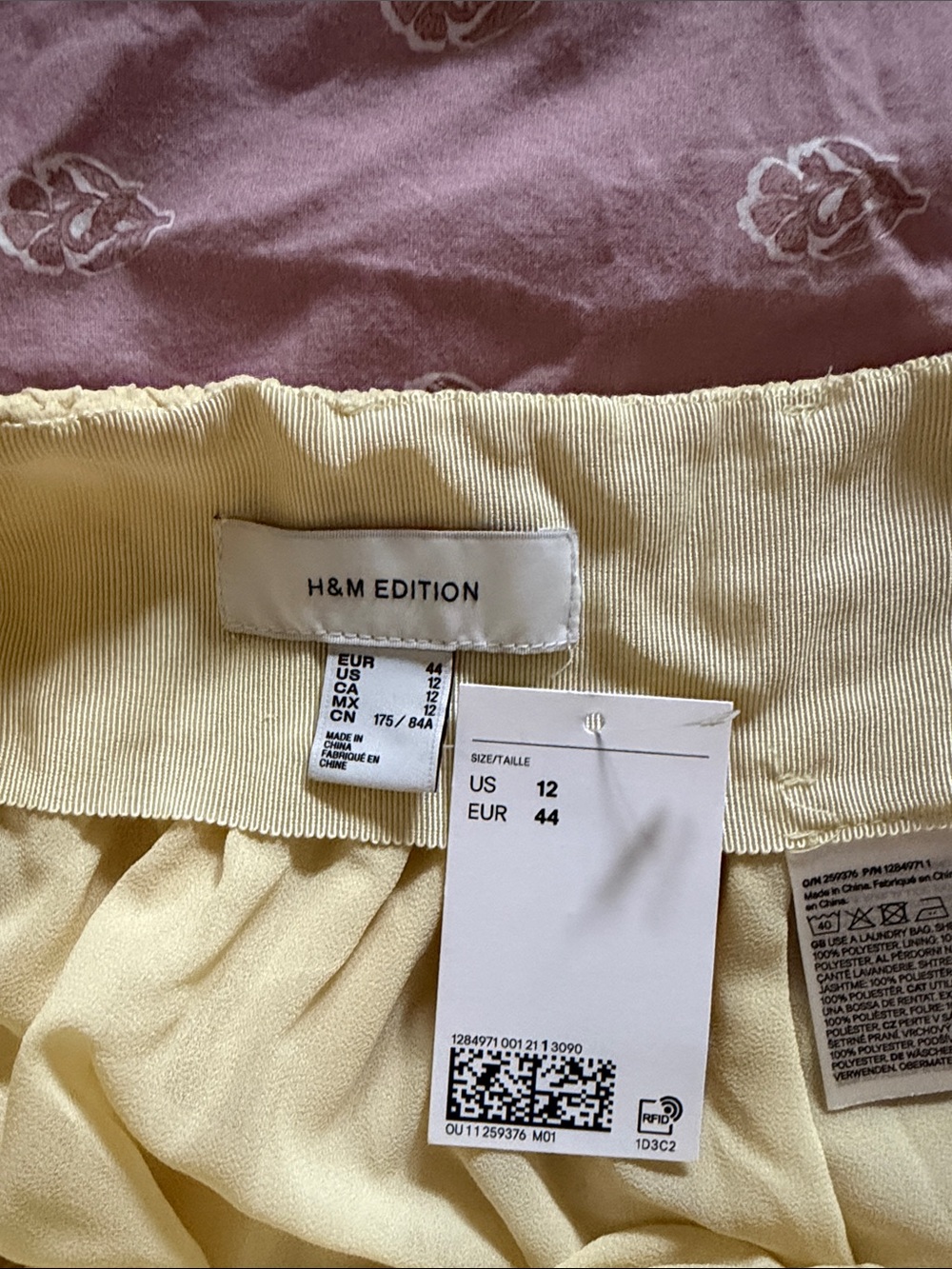 H&M Pale Yellow Maxi Skirt with Side Ties - Picture 3 of 3